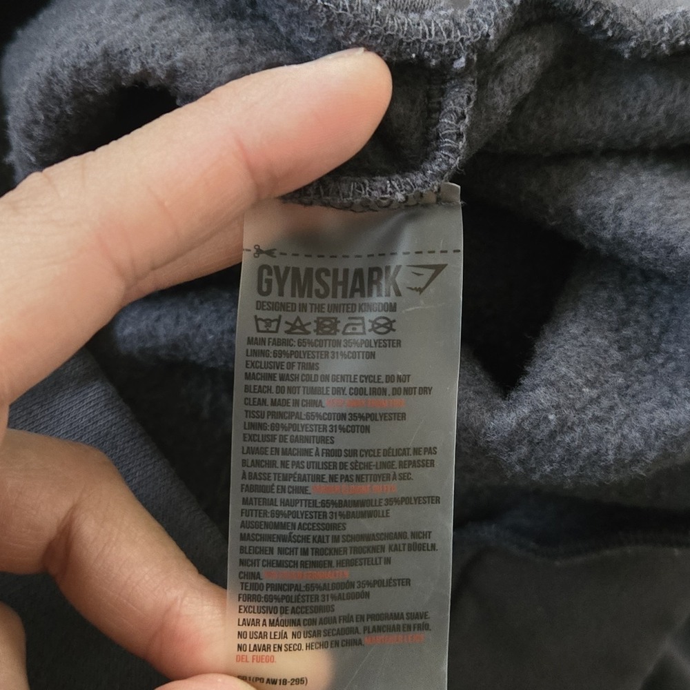 Gymshark Cropped Hoodie Womens Charcoal Gray Zip Up Sweatshirt Athleisure - Picture 7 of 10